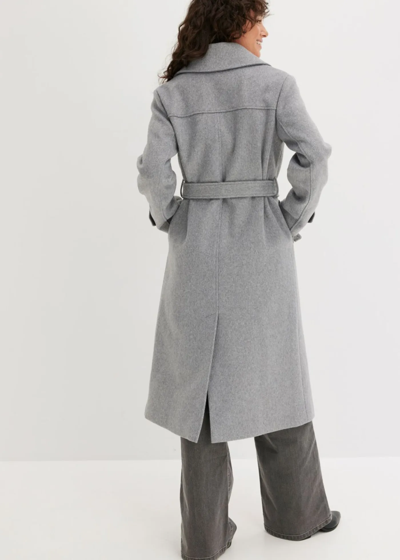 bonprix bonprix Chaquetas Y Abrigos|Tallas Pequeñas>Abrigo Gris jaspeado