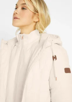 Mujer bonprix bonprix Abrigo acolchado, aspecto 2 en 1