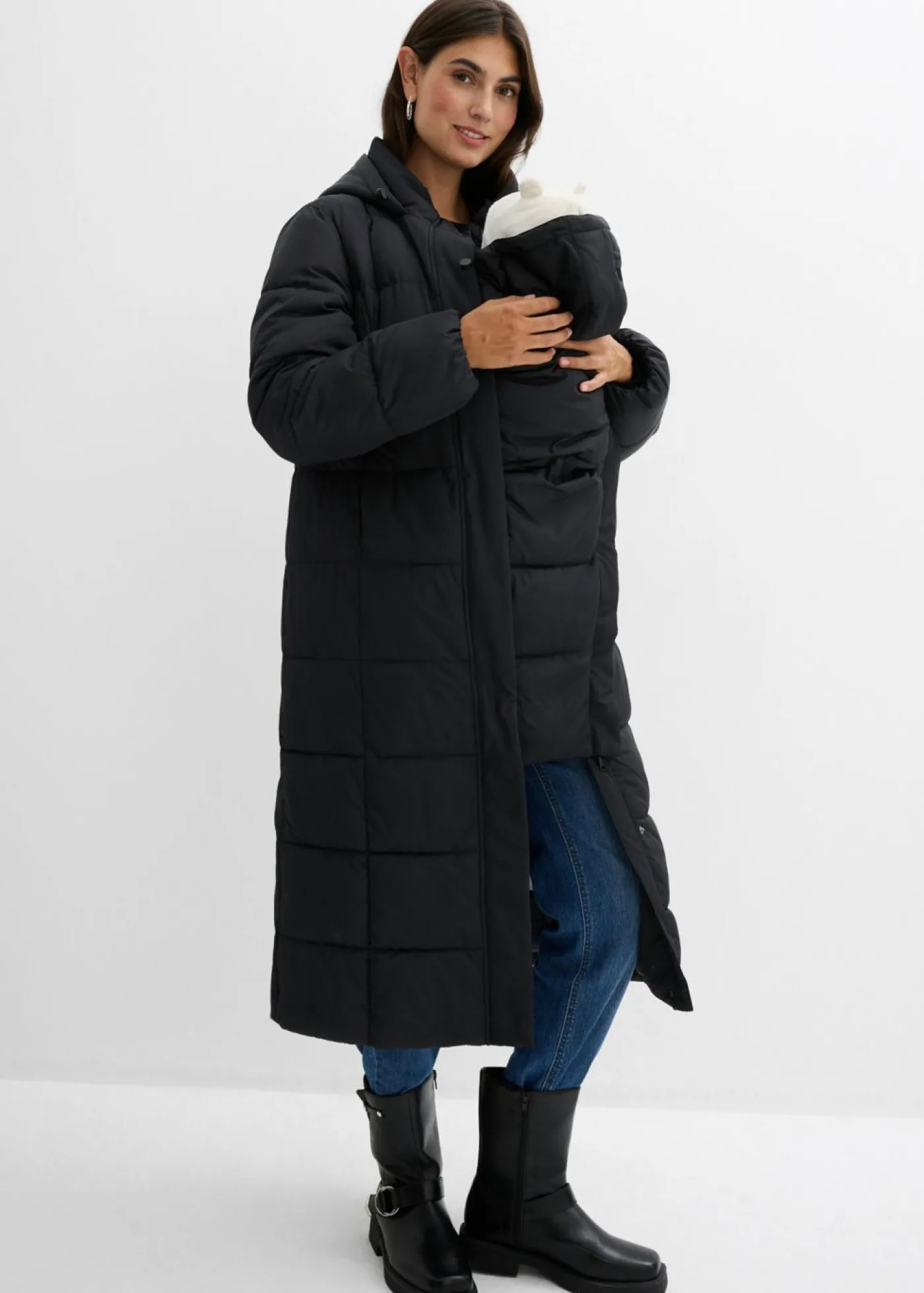 Mujer bonprix bonprix Abrigo acolchado premamá 2 en 1 con inserto para porteo