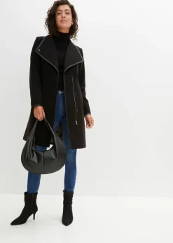 Mujer bonprix bonprix Abrigo con aspecto de lana