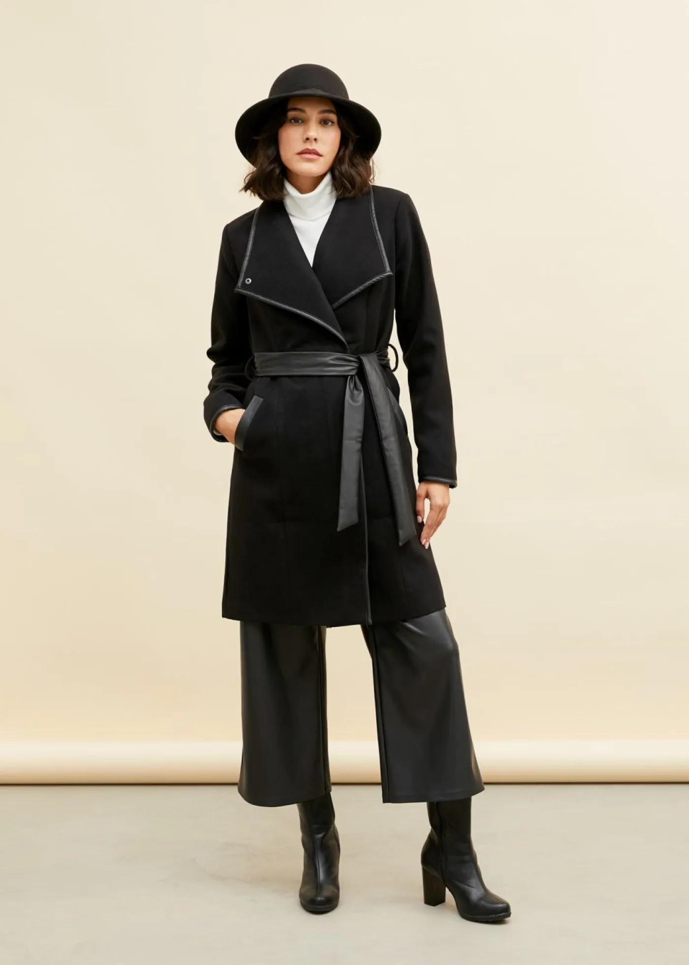 Mujer bonprix bonprix Abrigo con aspecto de lana