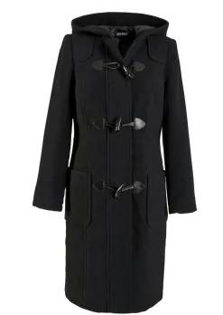 bonprix bonprix Chaquetas Y Abrigos>Abrigo con aspecto de lana Negro