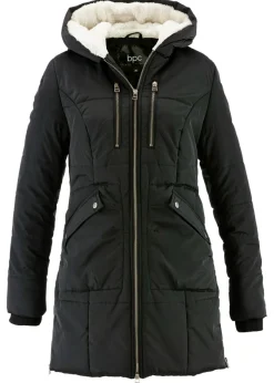 bonprix bonprix Chaquetas Y Abrigos>Abrigo con capucha acolchada Negro