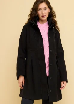 Mujer bonprix bonprix Abrigo con capucha y pinzas