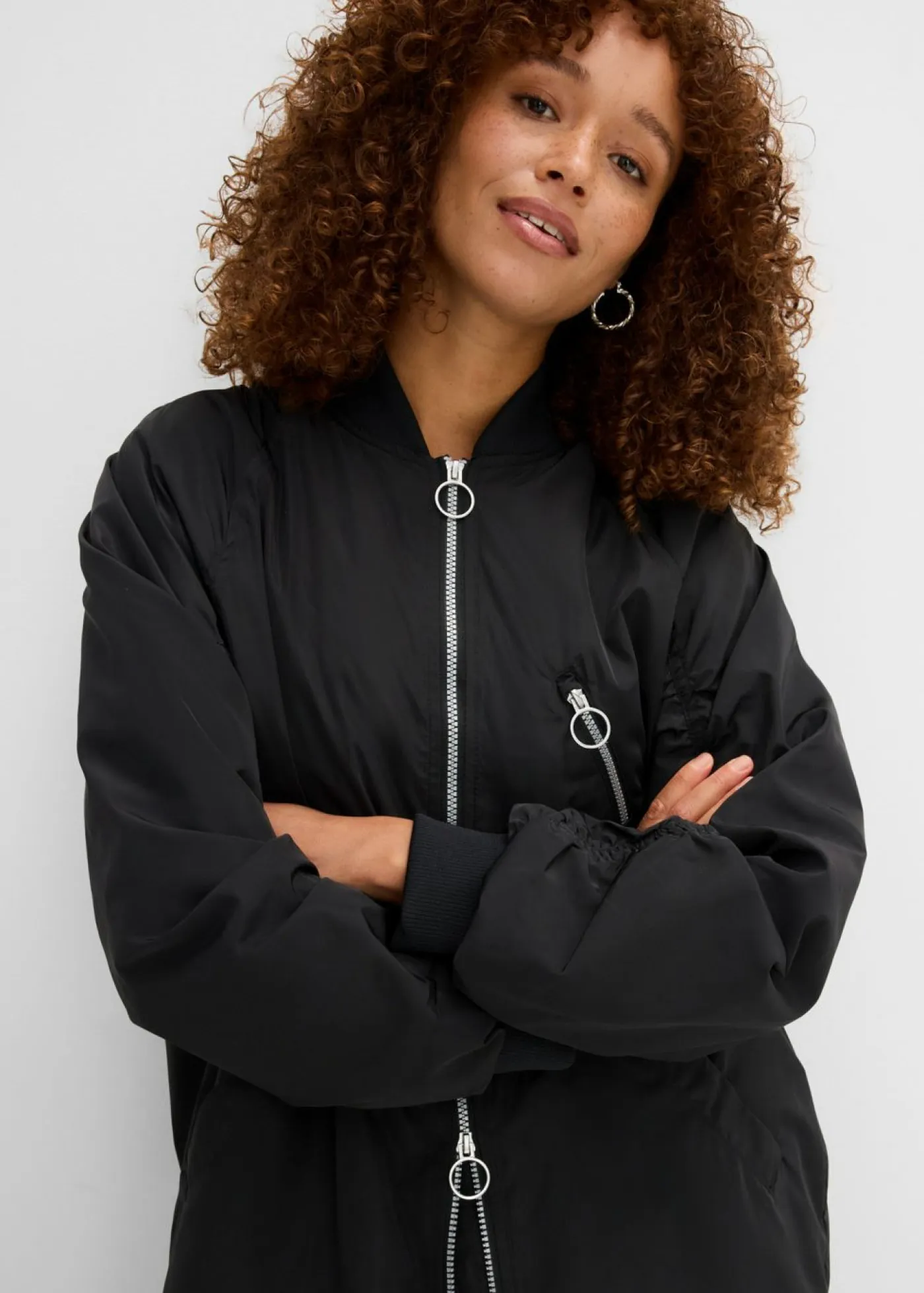 Mujer bonprix bonprix Abrigo con cuello de punto