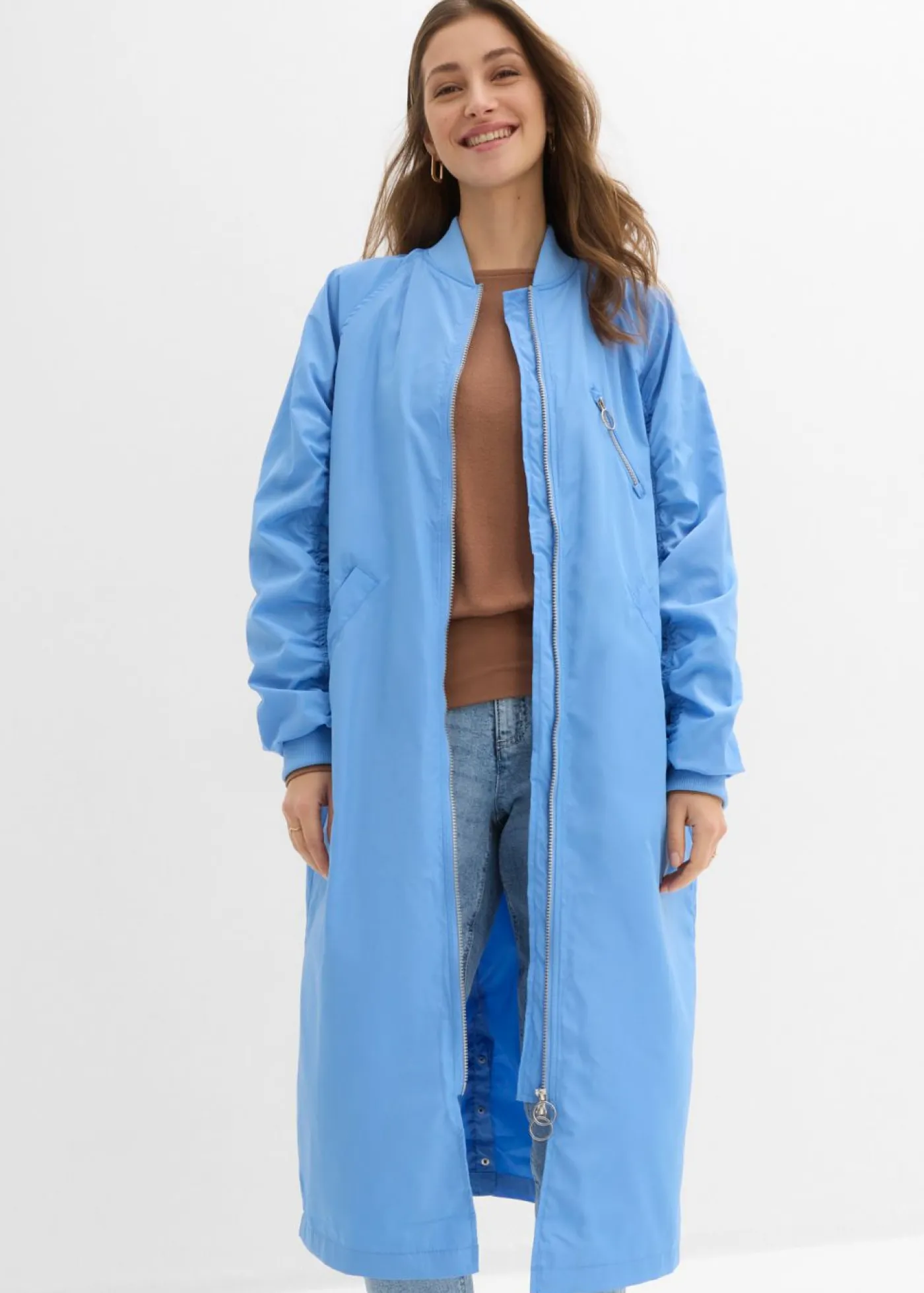 Mujer bonprix bonprix Abrigo con cuello de punto