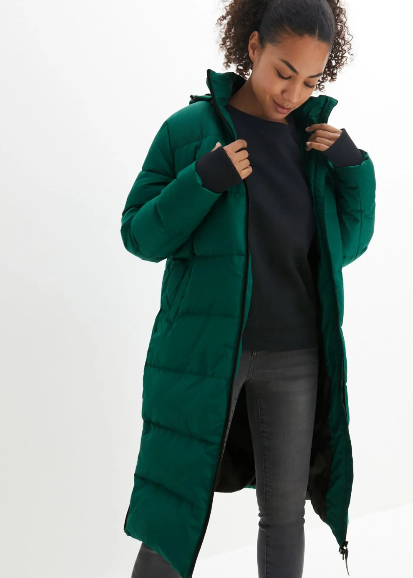 bonprix bonprix Chaquetas Y Abrigos>Abrigo con plumón reciclado y tecnología térmica aislante verde, brillante