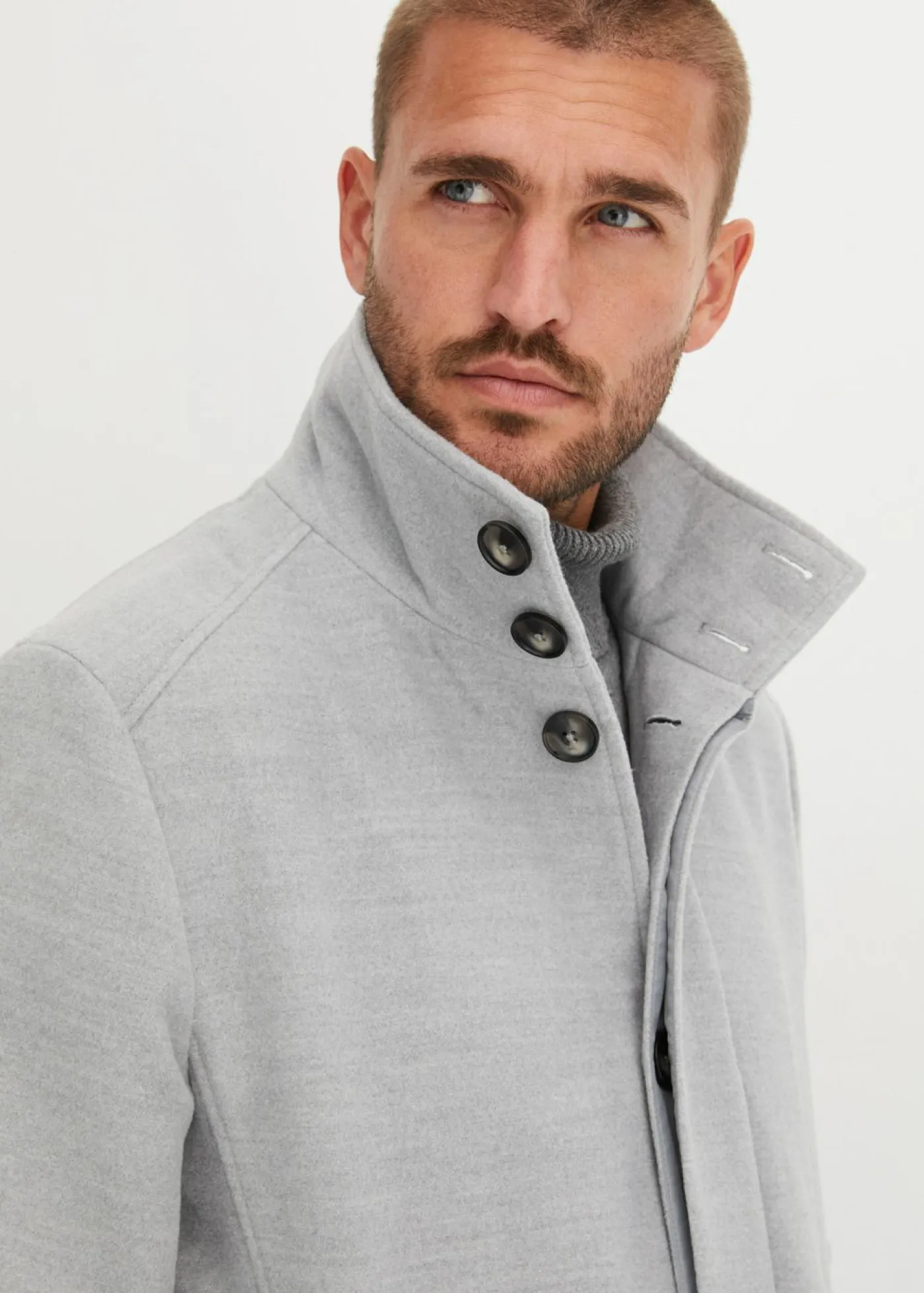 Hombre bonprix bonprix Abrigo corto con aspecto de lana