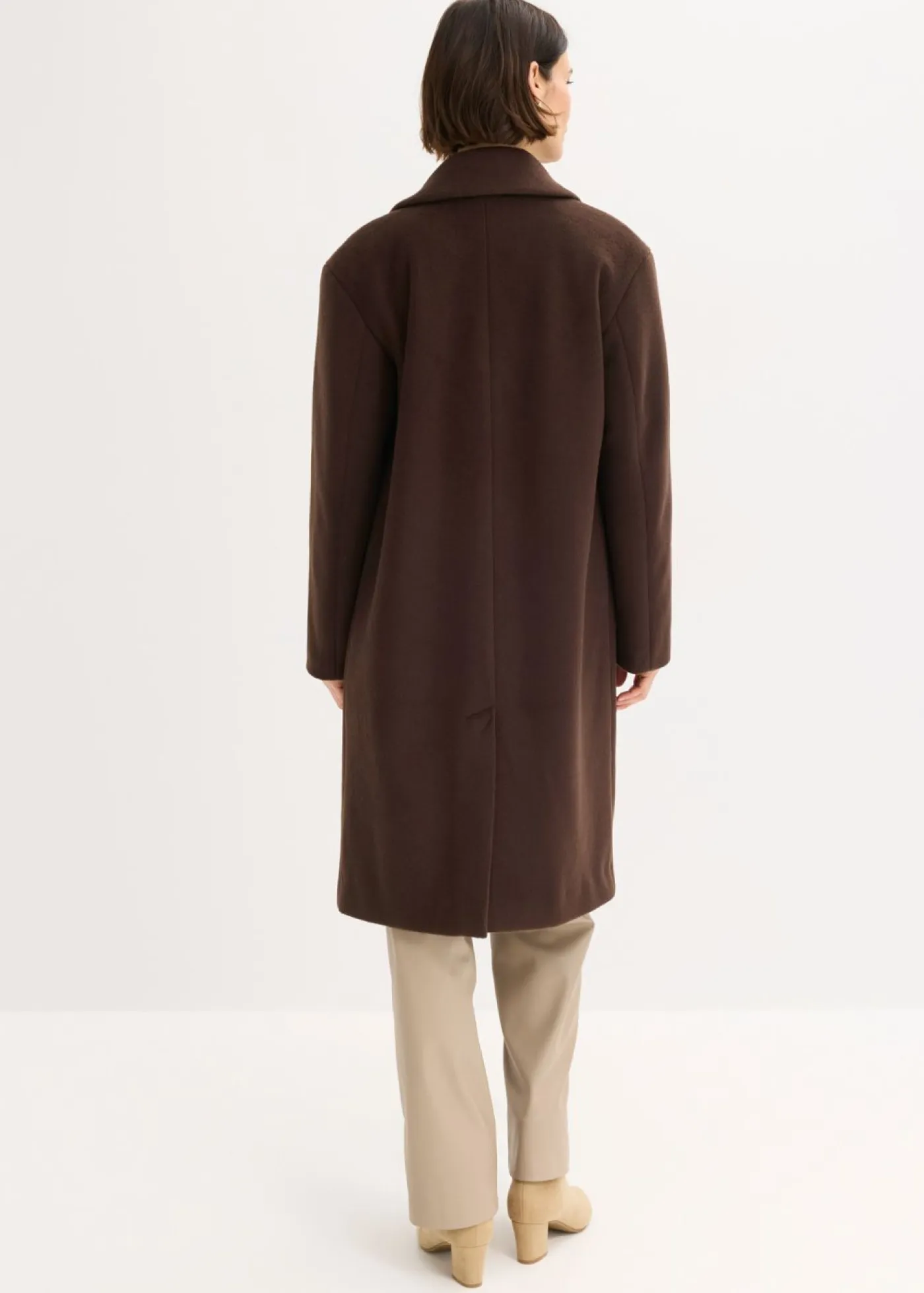 Mujer bonprix bonprix Abrigo corto con aspecto de lana