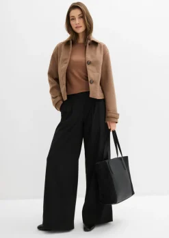 Mujer bonprix bonprix Abrigo corto con aspecto de lana