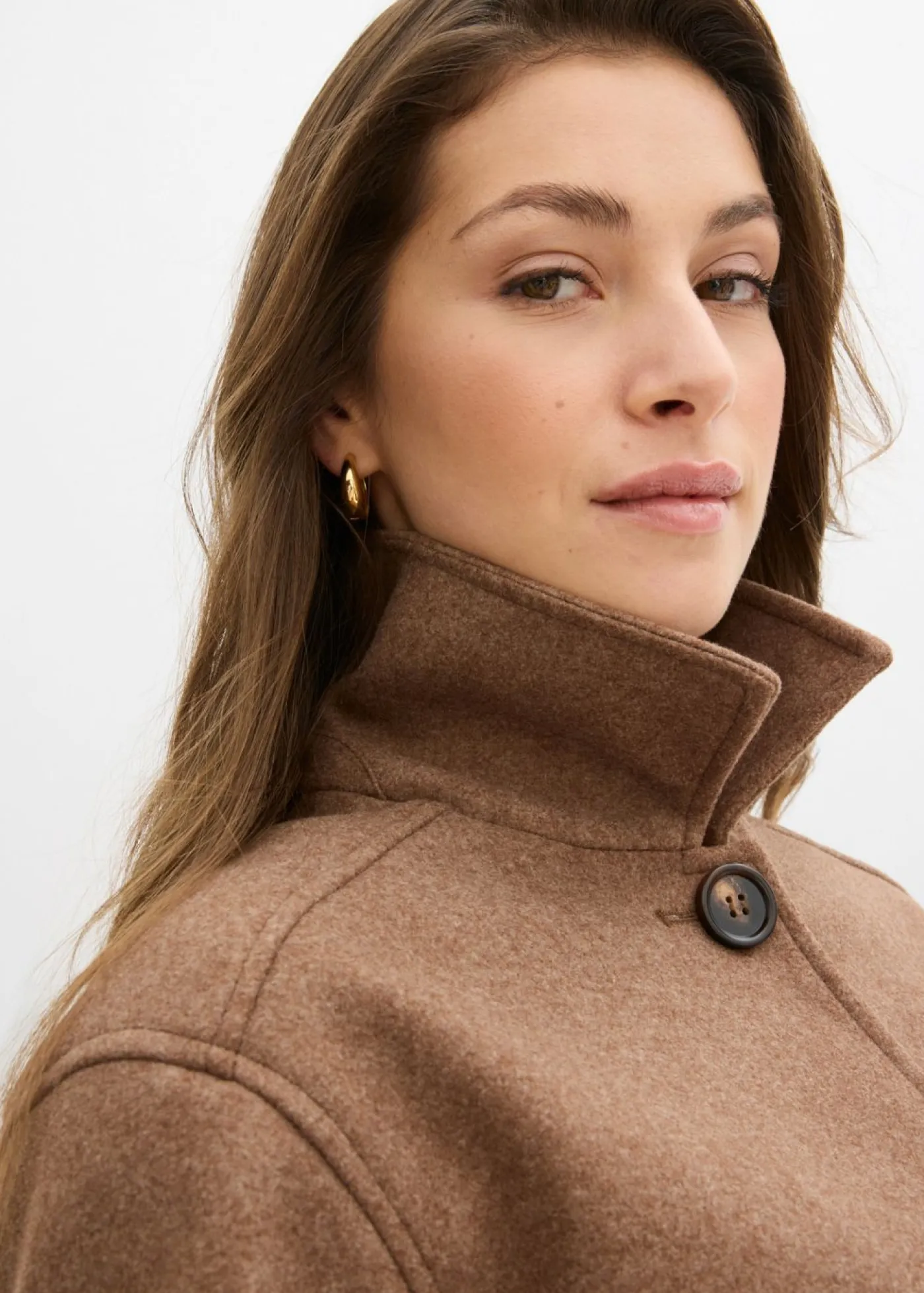 Mujer bonprix bonprix Abrigo corto con aspecto de lana