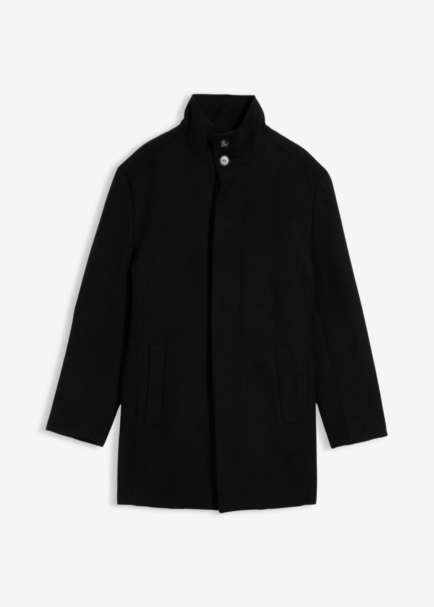 bonprix bonprix Chaquetas Y Abrigos·Abrigos>Abrigo corto con aspecto de lana Negro