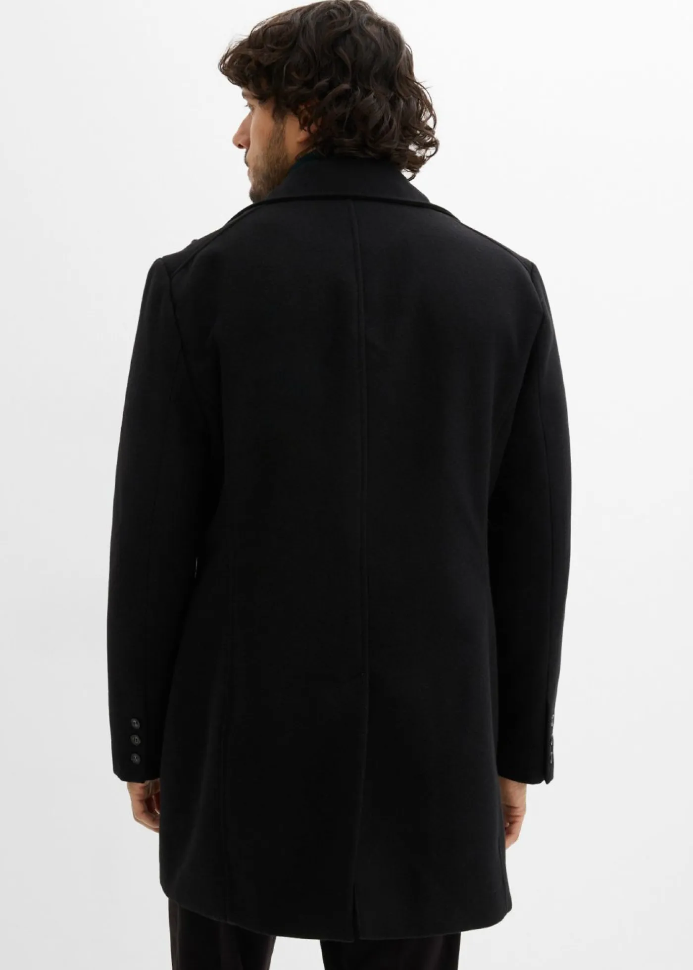 bonprix bonprix Chaquetas Y Abrigos·Abrigos>Abrigo corto con aspecto de lana Negro