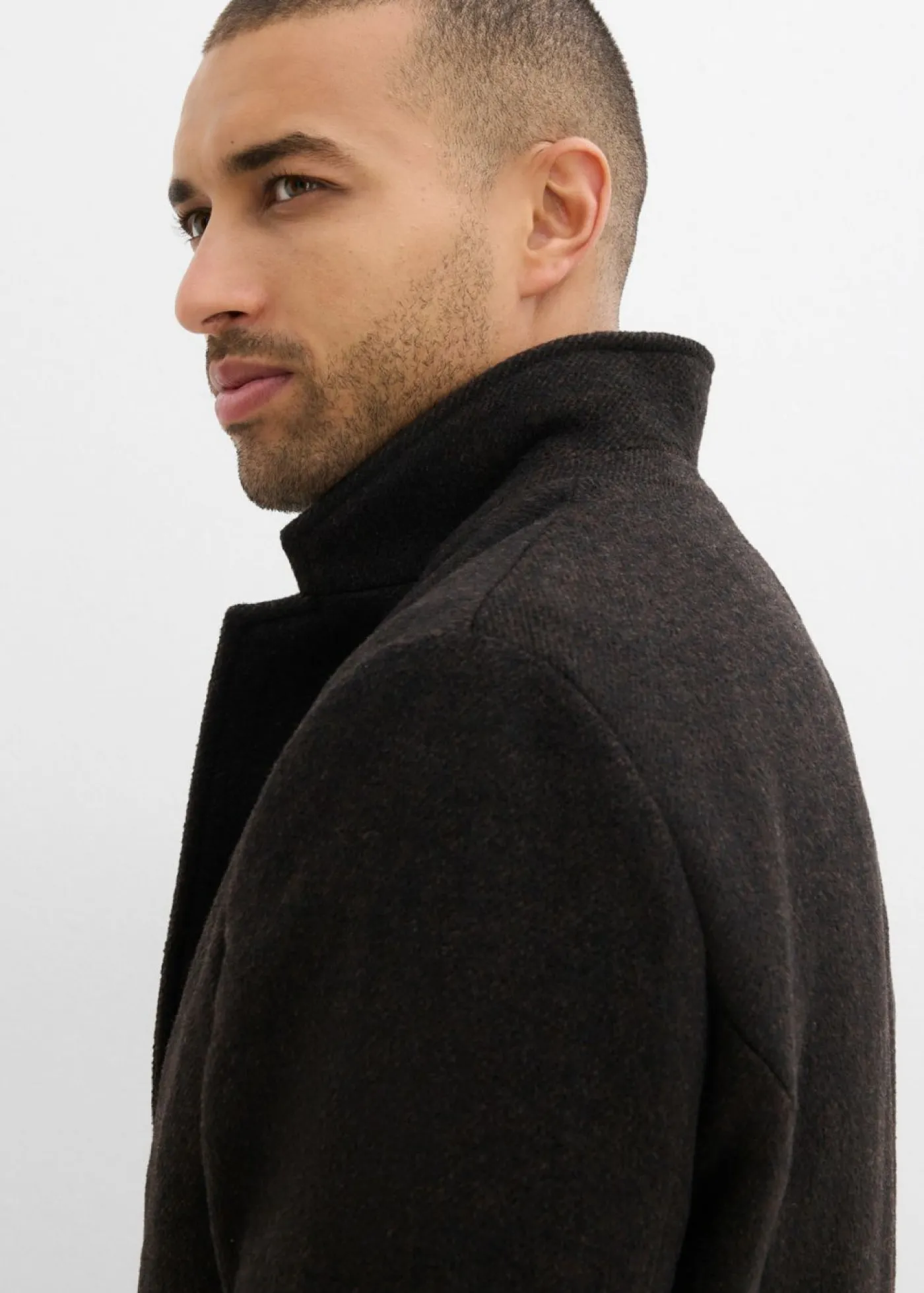 Hombre bonprix bonprix Abrigo corto con contenido de lana