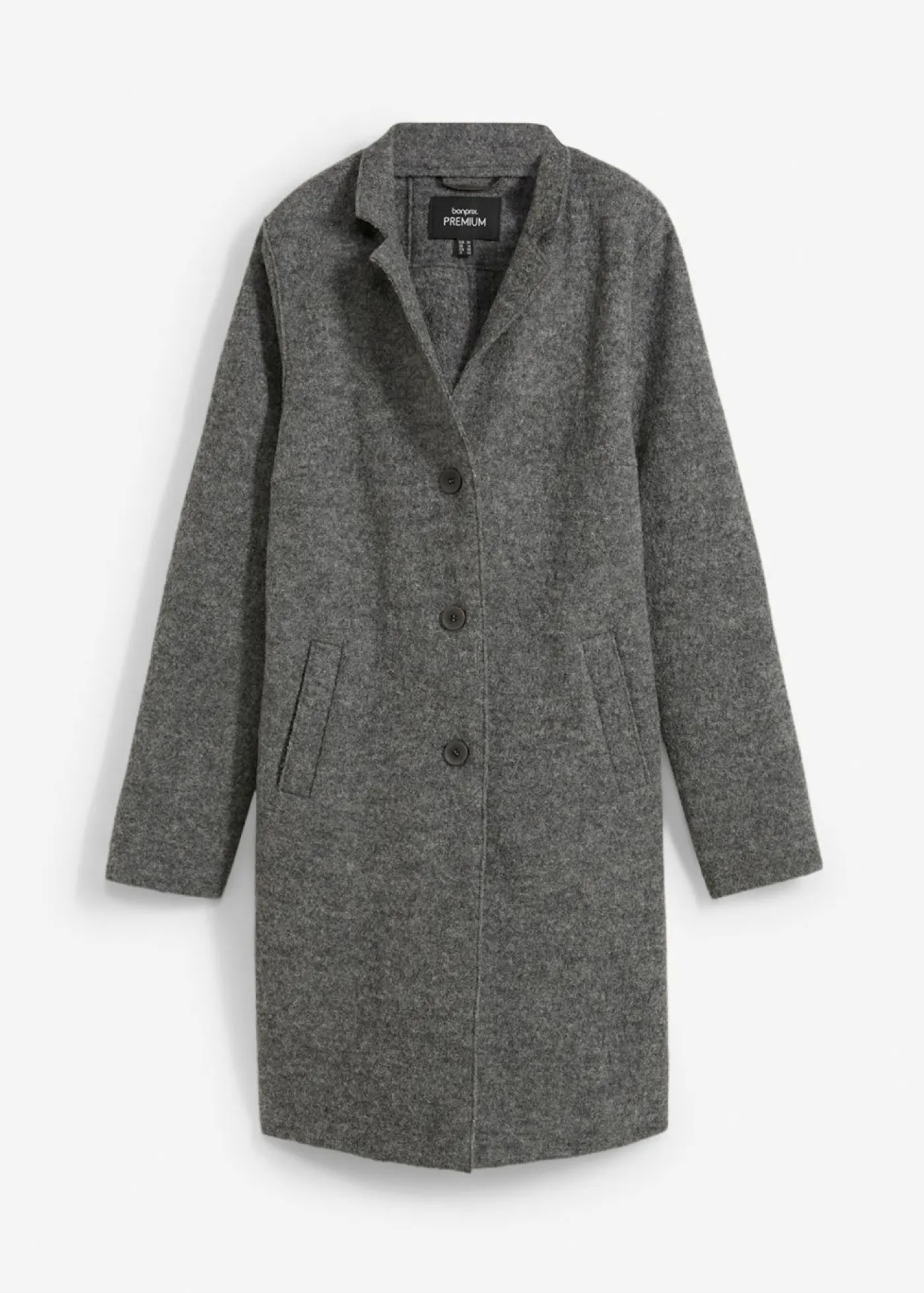 bonprix bonprix Chaquetas Y Abrigos>Abrigo corto de lana gris moteado