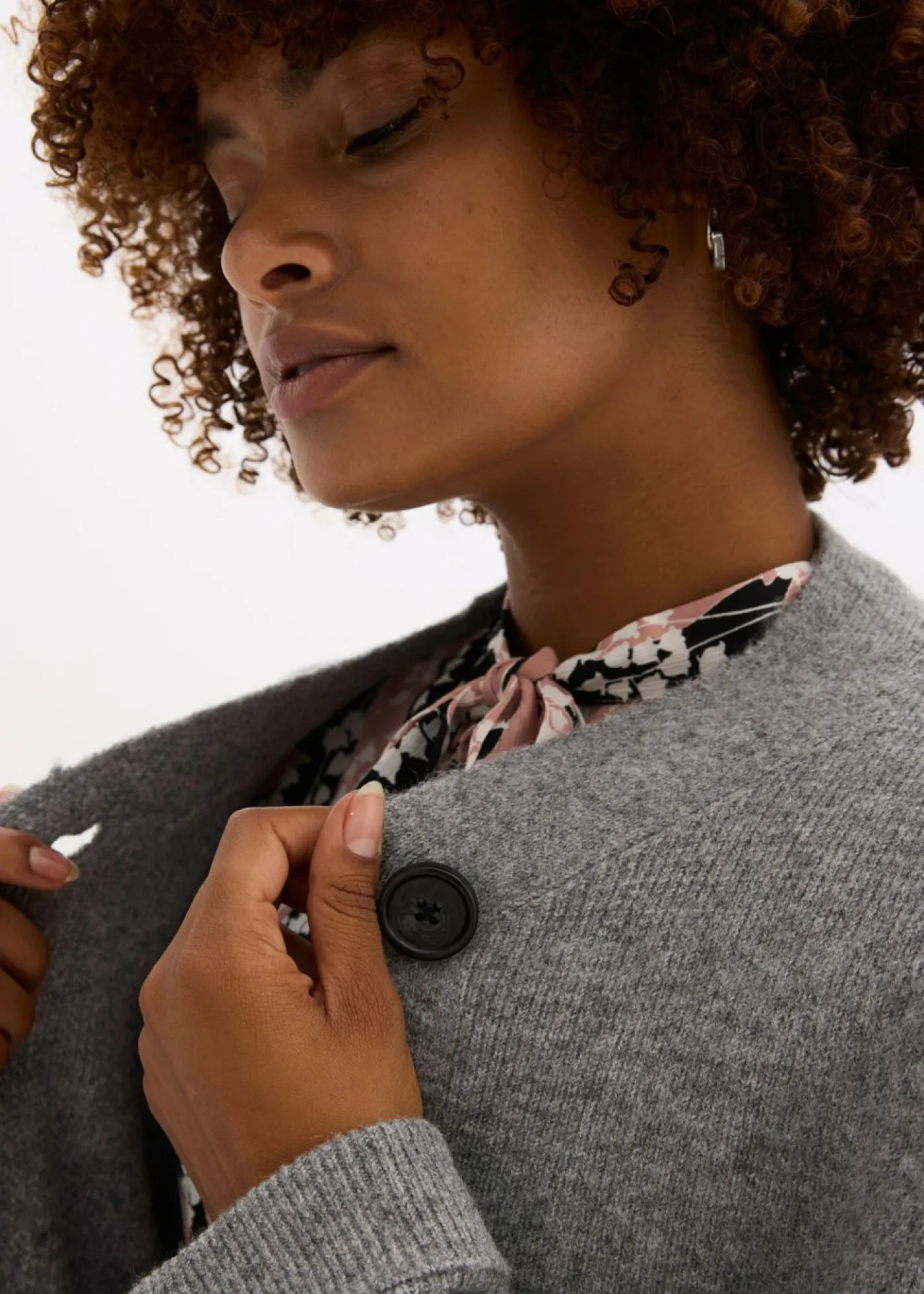 Mujer bonprix bonprix Abrigo corto de punto con cinturón