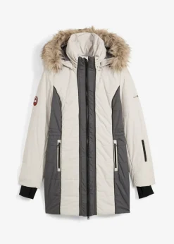 Mujer bonprix bonprix Abrigo corto para exteriores con pelo sintético y material impermeable