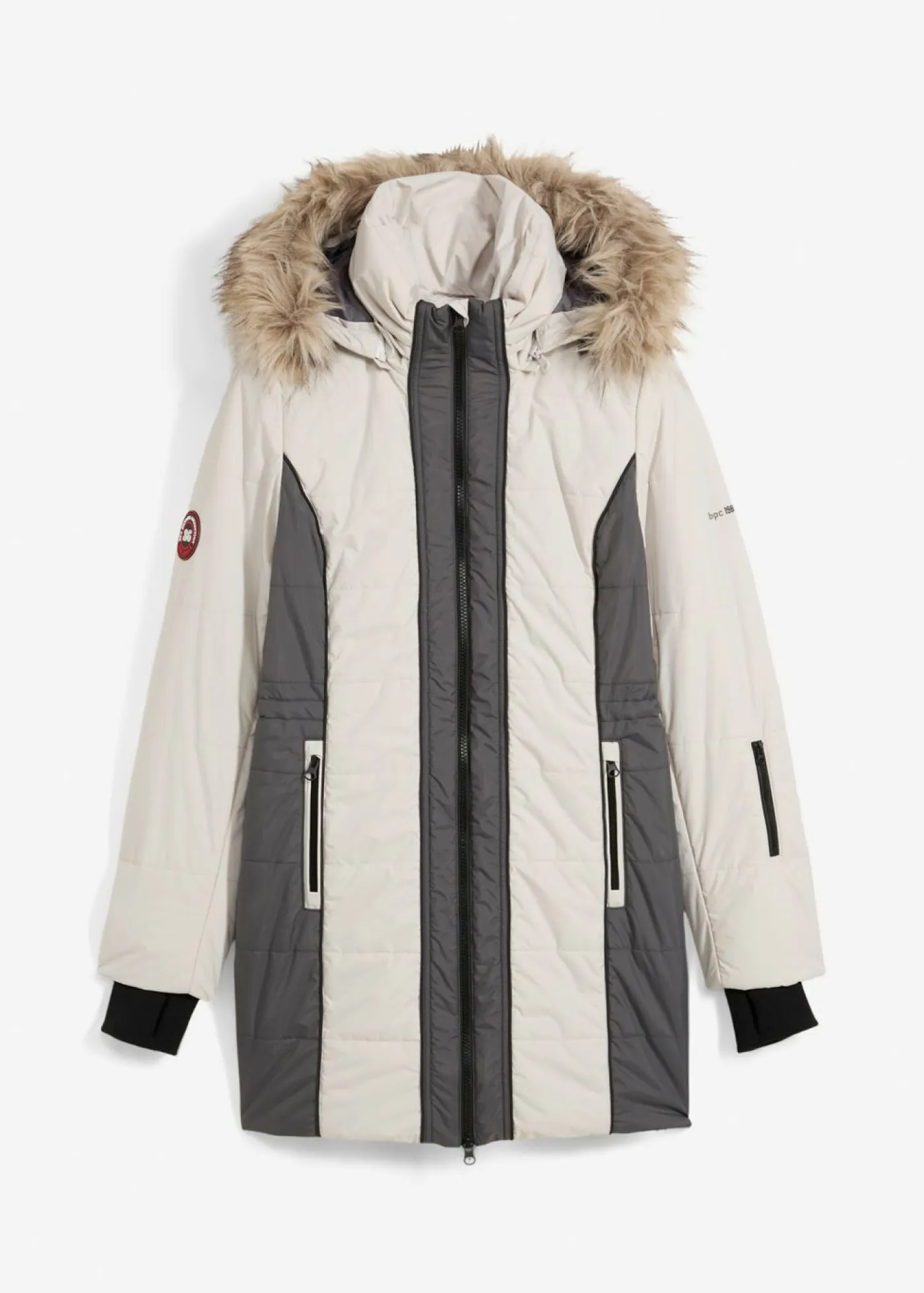 Mujer bonprix bonprix Abrigo corto para exteriores con pelo sintético y material impermeable