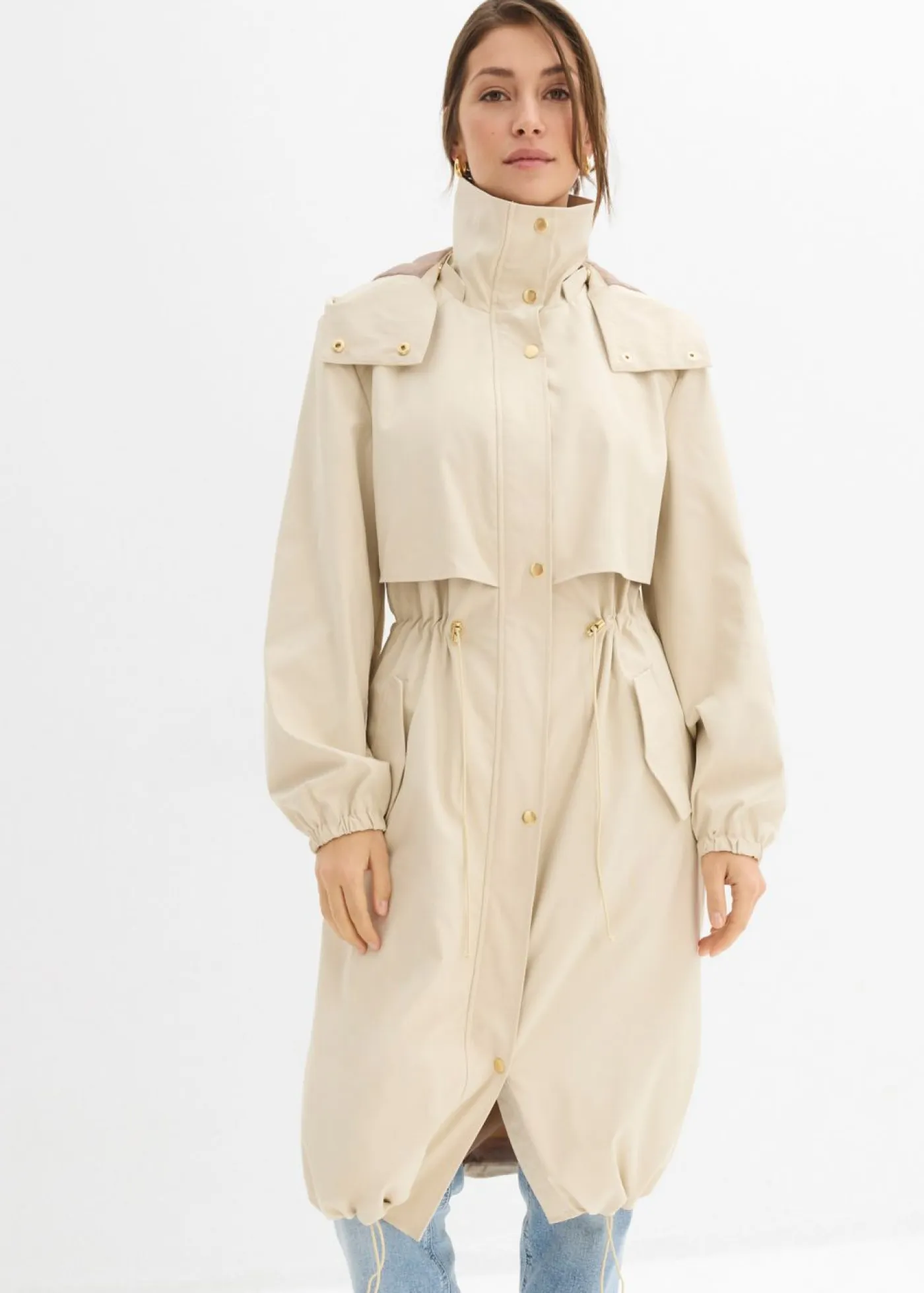 Mujer bonprix bonprix Abrigo de entretiempo con capucha desmontable