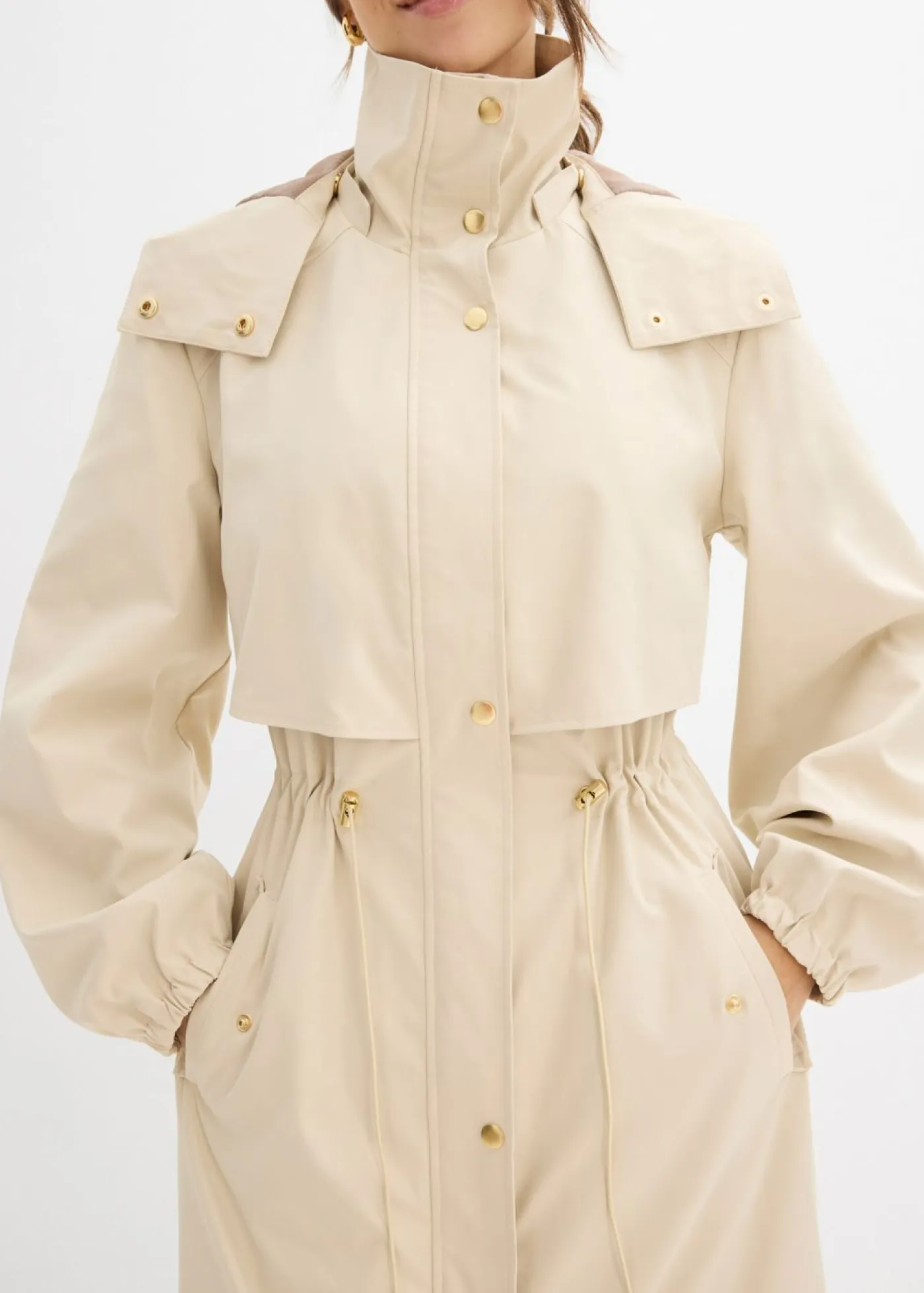 Mujer bonprix bonprix Abrigo de entretiempo con capucha desmontable