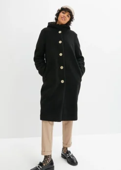 Mujer bonprix bonprix Abrigo de pelo con capucha y bolsillos