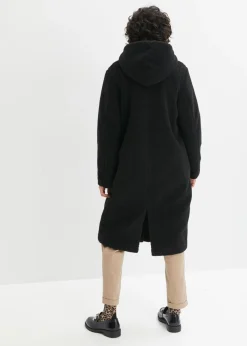 Mujer bonprix bonprix Abrigo de pelo con capucha y bolsillos