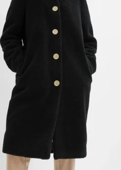 Mujer bonprix bonprix Abrigo de pelo con capucha y bolsillos