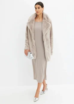 Mujer bonprix bonprix Abrigo de pelo sintético