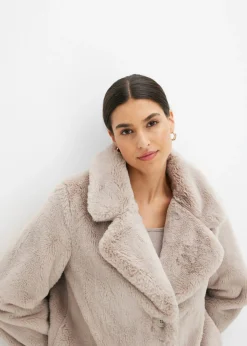 Mujer bonprix bonprix Abrigo de pelo sintético