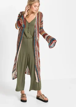 Mujer bonprix bonprix Abrigo de punto con rayas