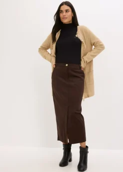 Mujer bonprix bonprix Abrigo de punto corto con lentejuelas e hilo brillante