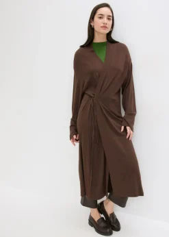 bonprix bonprix Jerséis|Ropa De Punto>Abrigo de punto de mezcla de viscosa suave marrón