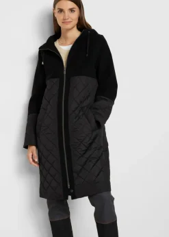 bonprix bonprix Chaquetas Y Abrigos>Abrigo en mezcla de materiales Negro