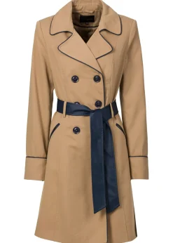 Mujer bonprix bonprix Abrigo gabardina de doble botonadura