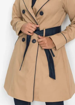 Mujer bonprix bonprix Abrigo gabardina de doble botonadura