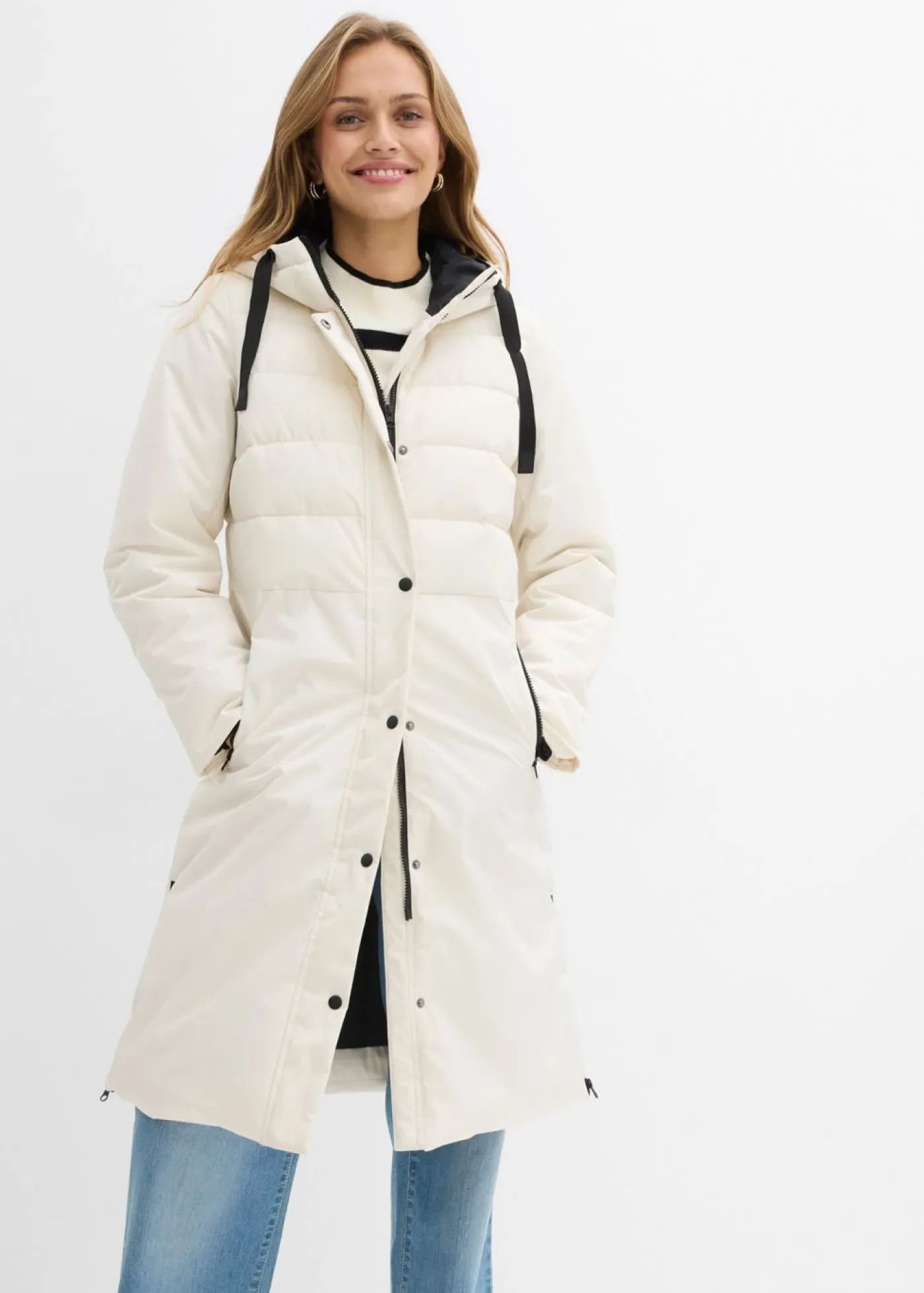 bonprix bonprix Chaquetas Y Abrigos>Abrigo guateado Beige natural