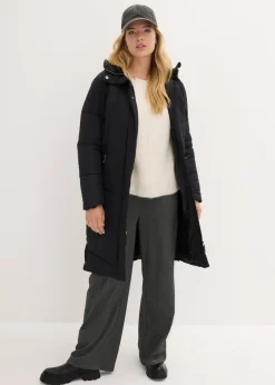 Mujer bonprix bonprix Abrigo guateado con forro polar en la capucha