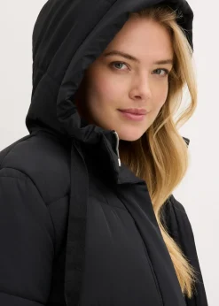 Mujer bonprix bonprix Abrigo guateado con forro polar en la capucha