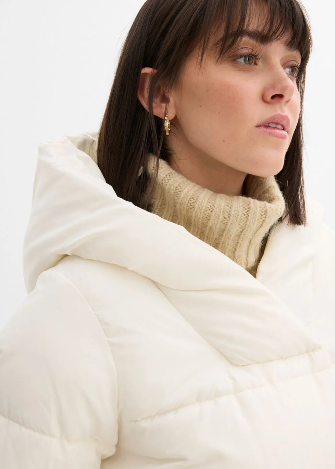 bonprix bonprix Chaquetas Y Abrigos>Abrigo guateado oversize blanco perla