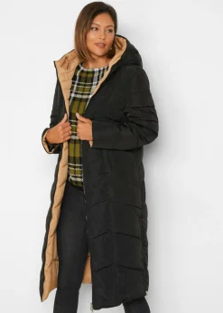 bonprix bonprix Chaquetas Y Abrigos>Abrigo guateado reversible Negro-capuchino