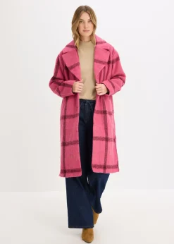 Mujer bonprix bonprix Abrigo holgado con aspecto de lana