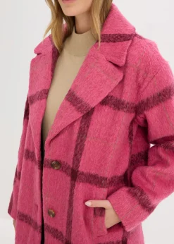 Mujer bonprix bonprix Abrigo holgado con aspecto de lana