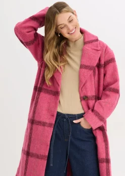 Mujer bonprix bonprix Abrigo holgado con aspecto de lana