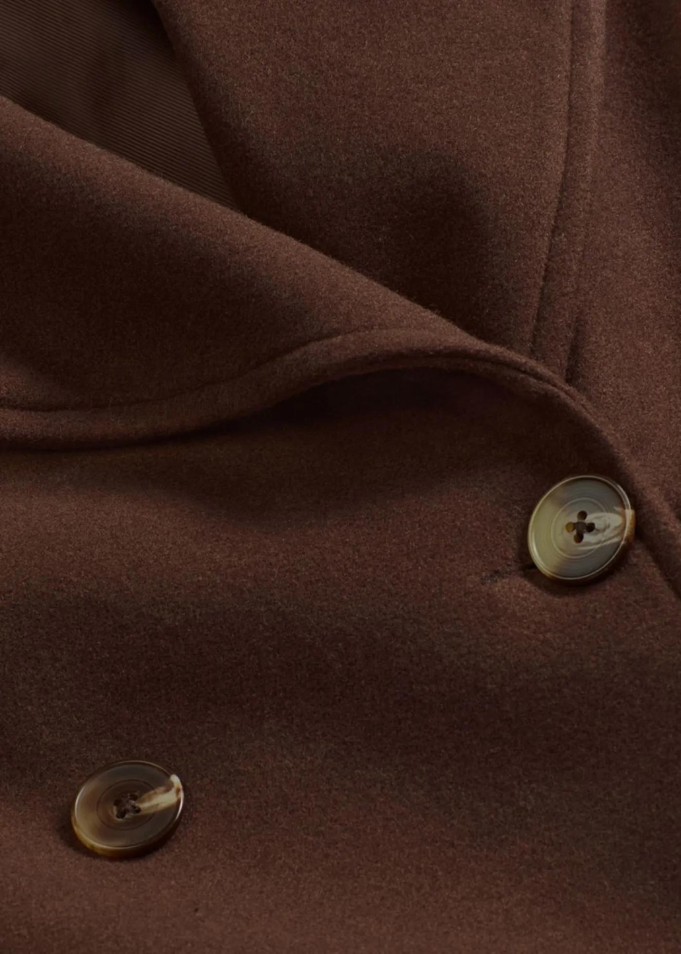 bonprix bonprix Chaquetas Y Abrigos>Abrigo holgado con aspecto de lana Marrón oscuro