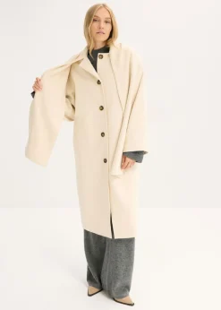 Mujer bonprix bonprix Abrigo holgado con dos bolsillos cosidos