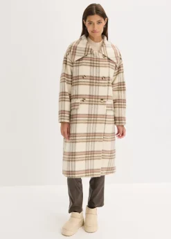 Mujer bonprix bonprix Abrigo holgado de mezcla de lana suave