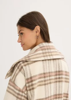Mujer bonprix bonprix Abrigo holgado de mezcla de lana suave