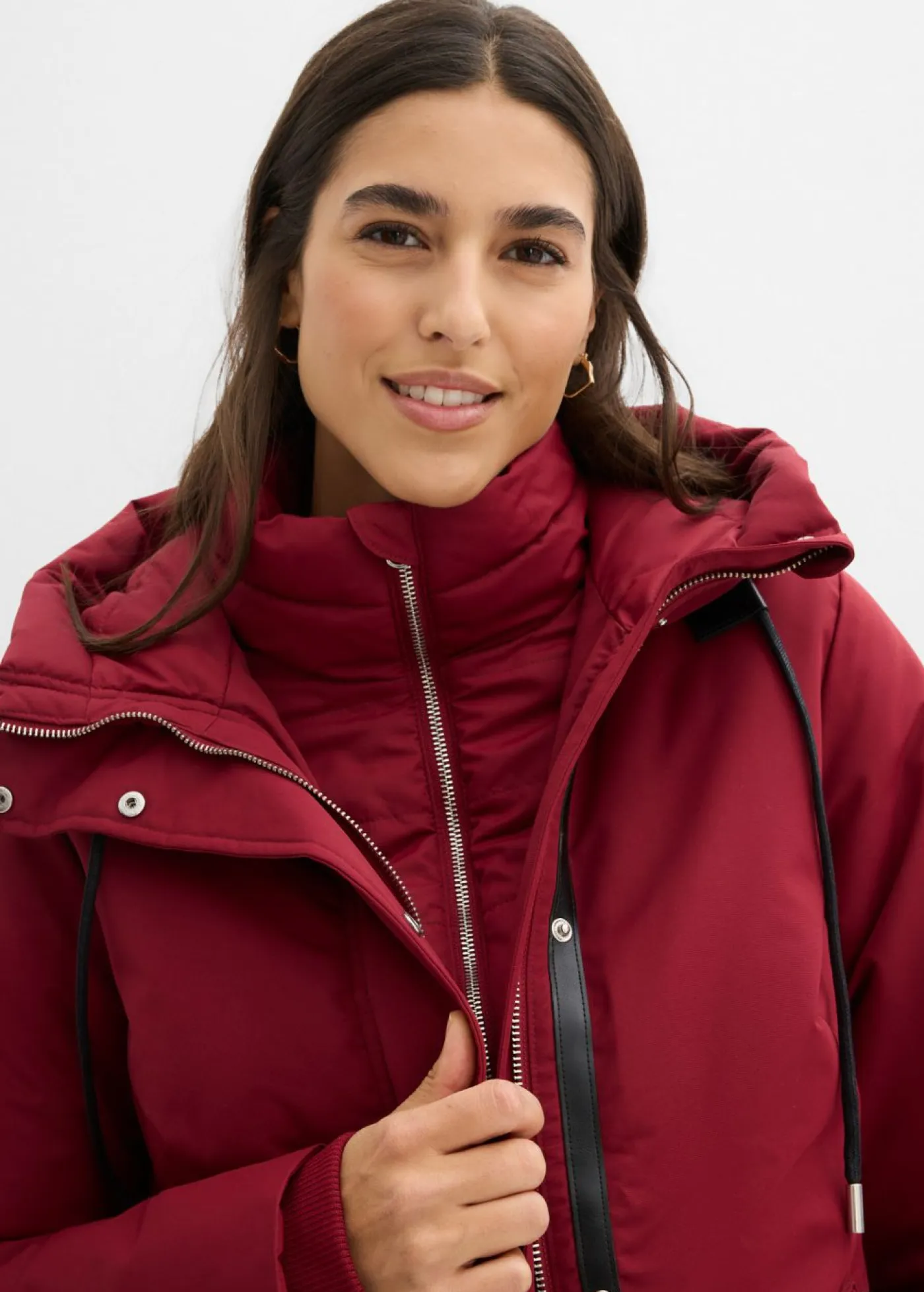 bonprix bonprix Chaquetas Y Abrigos>Abrigo impermeable 2 en 1 para exteriores Rojo