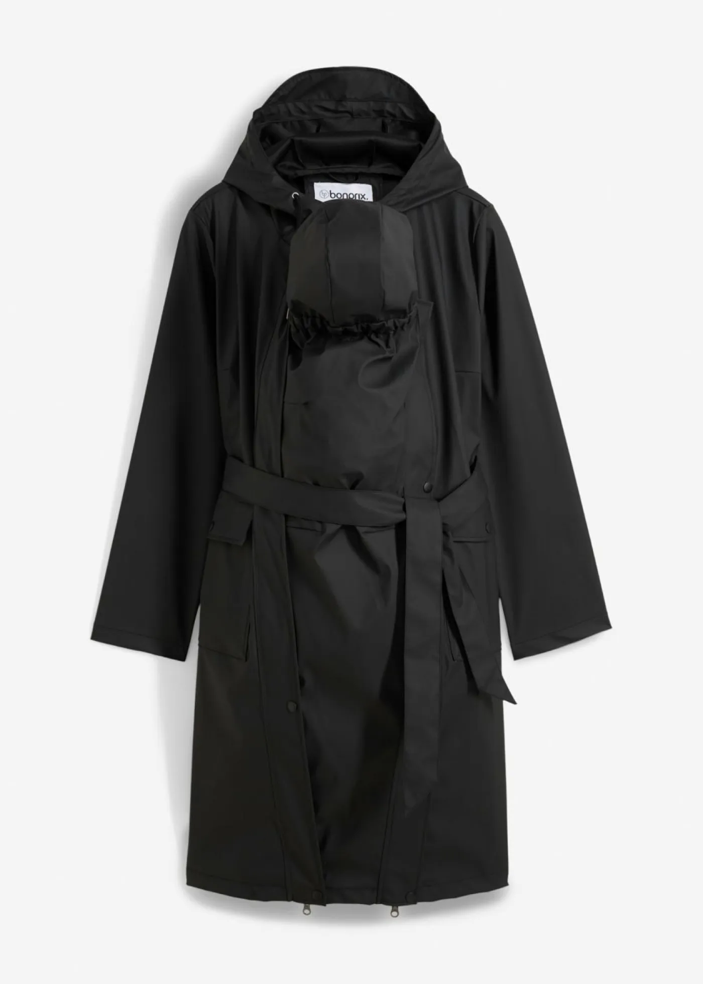 Mujer bonprix bonprix Abrigo impermeable y cortavientos 3 en 1 premamá y de porteo con dos insertos
