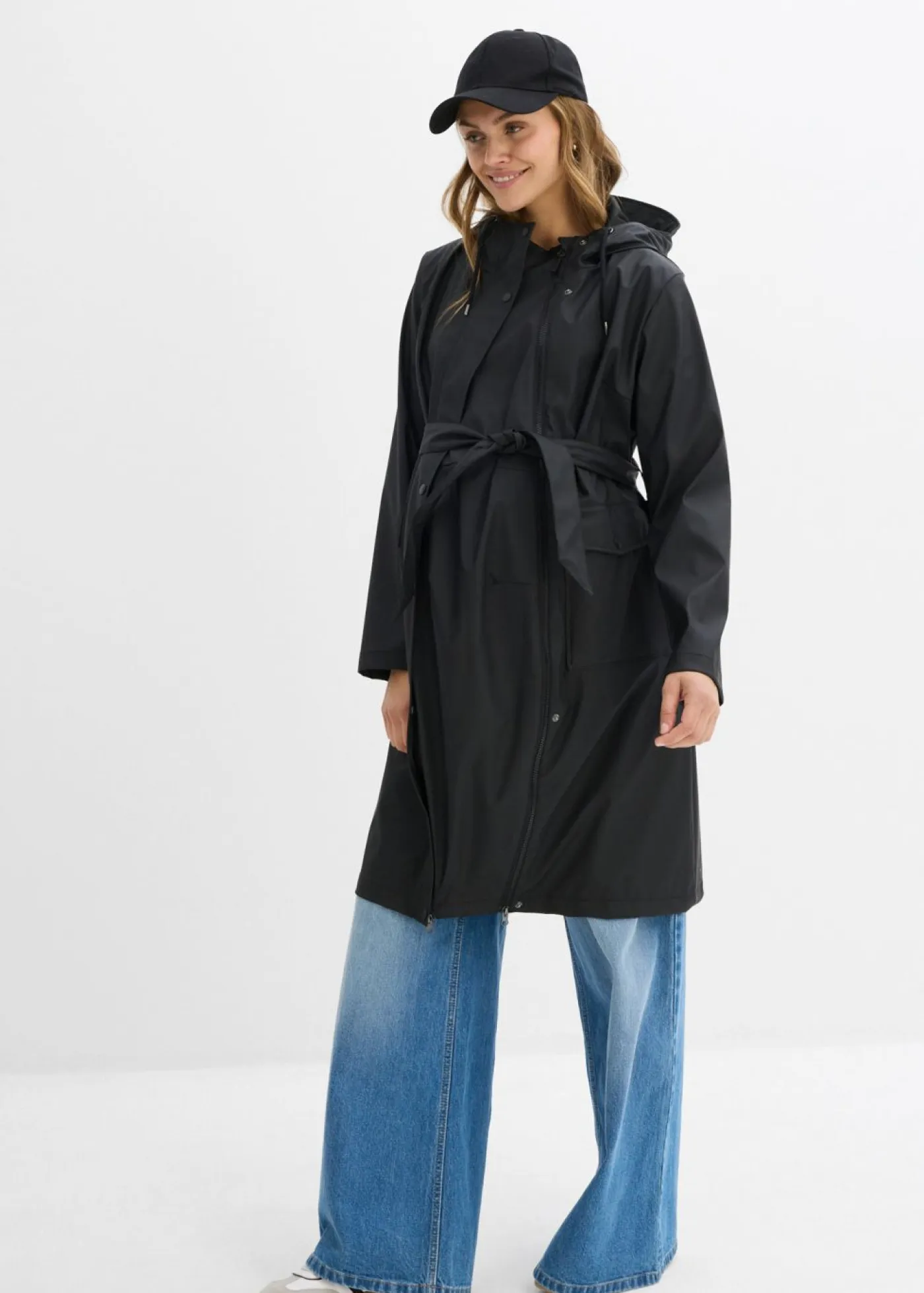 Mujer bonprix bonprix Abrigo impermeable y cortavientos 3 en 1 premamá y de porteo con dos insertos